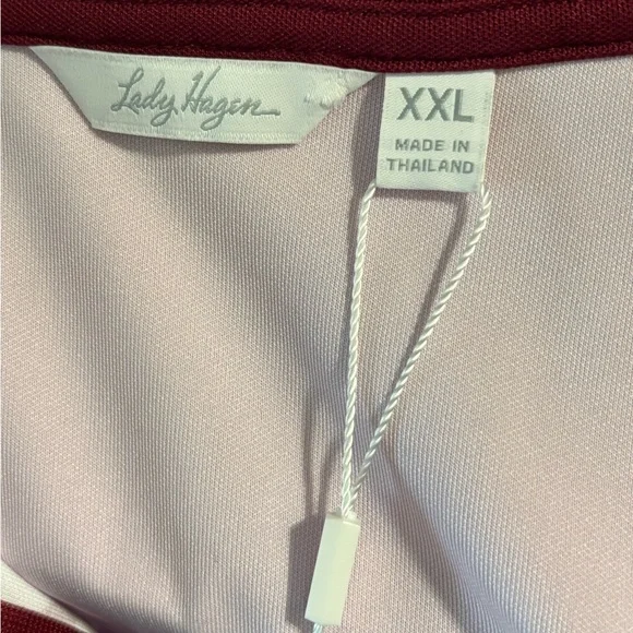 Lady Hagan Bias Clubhouse Plaid Pink Sleeveless Polo - Picture 2 of 5